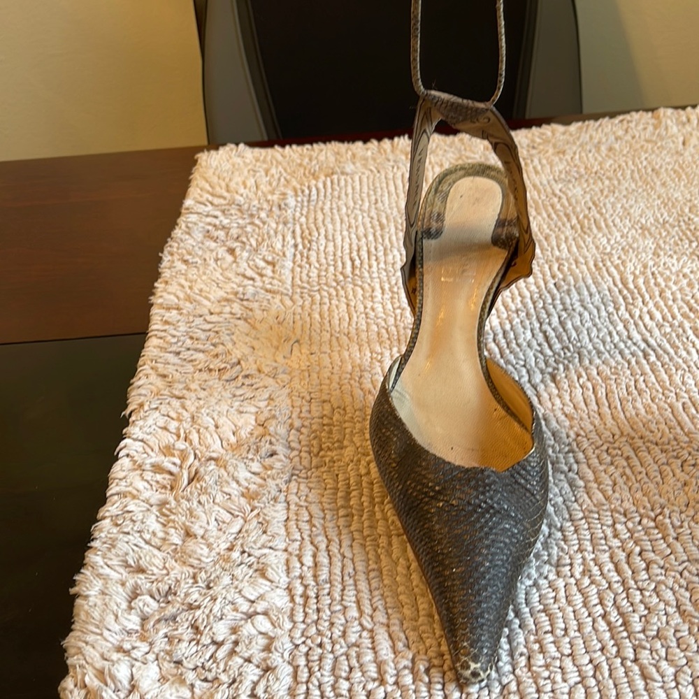 The very sexy high heel sling back python shoe